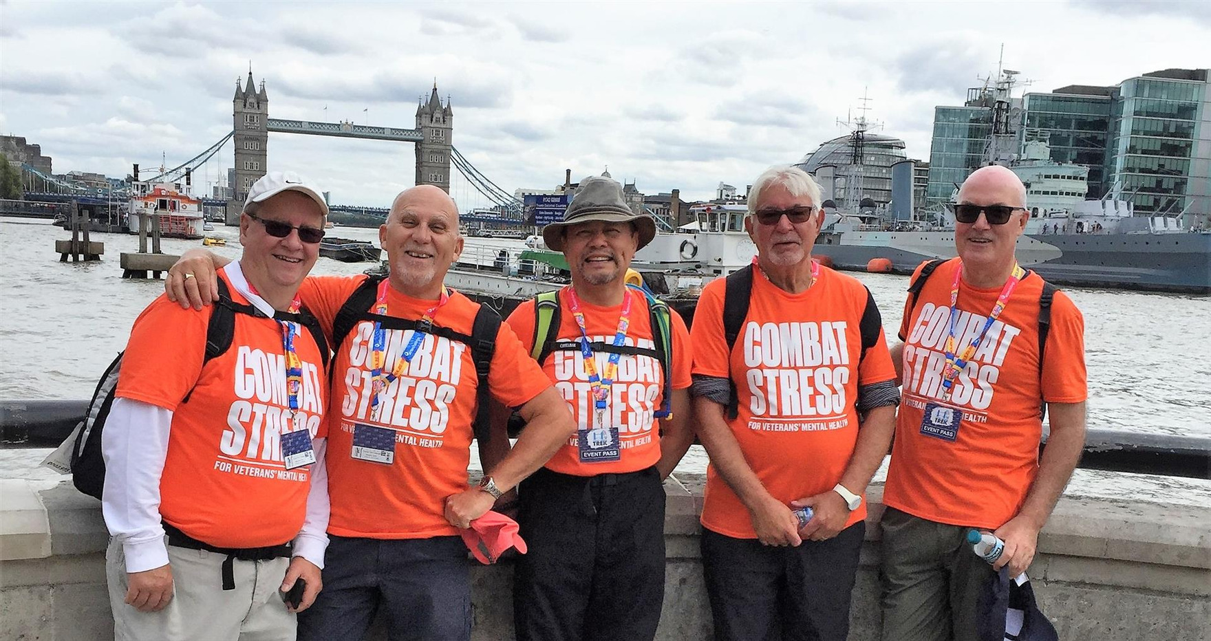 Brethren complete Thames Bridge Trek in aid of Combat Stress